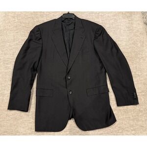 Isaia Napoli Wool Blazer Sport Coat Business‎ Interview Career Black Size 44